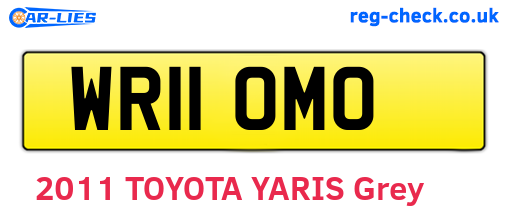 WR11OMO are the vehicle registration plates.