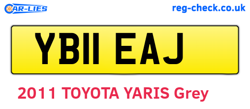 YB11EAJ are the vehicle registration plates.