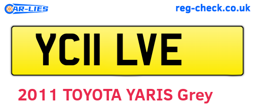 YC11LVE are the vehicle registration plates.