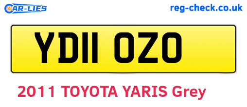 YD11OZO are the vehicle registration plates.