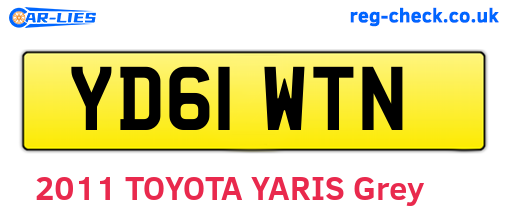 YD61WTN are the vehicle registration plates.