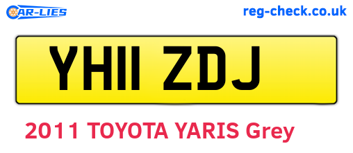 YH11ZDJ are the vehicle registration plates.