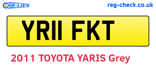 YR11FKT are the vehicle registration plates.