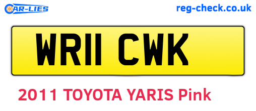 WR11CWK are the vehicle registration plates.