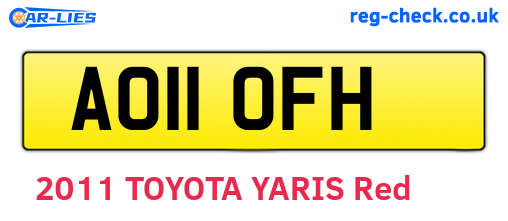 AO11OFH are the vehicle registration plates.