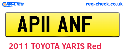 AP11ANF are the vehicle registration plates.