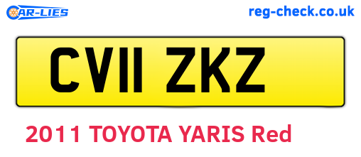 CV11ZKZ are the vehicle registration plates.