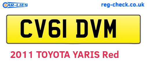 CV61DVM are the vehicle registration plates.