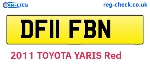 DF11FBN are the vehicle registration plates.
