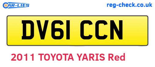 DV61CCN are the vehicle registration plates.
