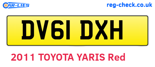 DV61DXH are the vehicle registration plates.