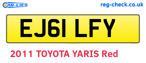 EJ61LFY are the vehicle registration plates.