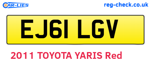 EJ61LGV are the vehicle registration plates.