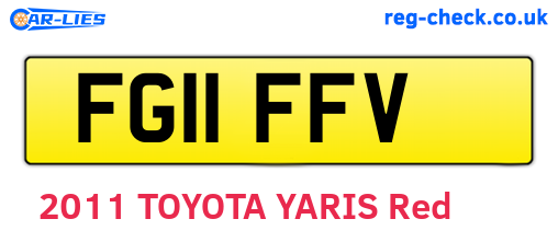 FG11FFV are the vehicle registration plates.