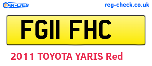 FG11FHC are the vehicle registration plates.