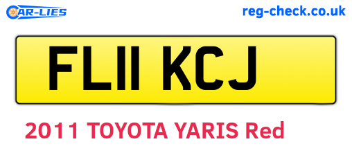 FL11KCJ are the vehicle registration plates.