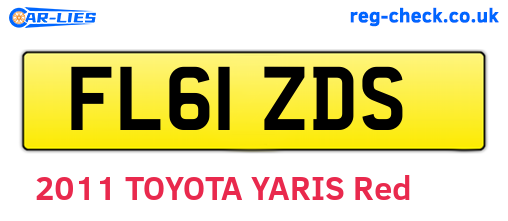FL61ZDS are the vehicle registration plates.