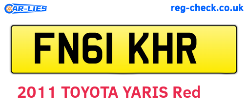 FN61KHR are the vehicle registration plates.