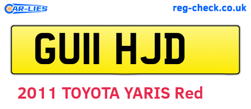 GU11HJD are the vehicle registration plates.