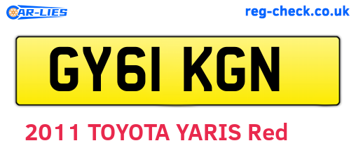 GY61KGN are the vehicle registration plates.