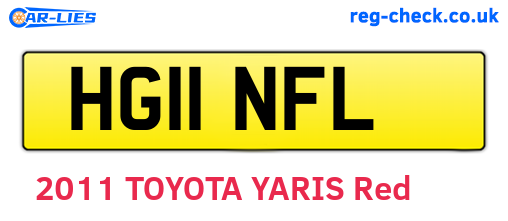 HG11NFL are the vehicle registration plates.