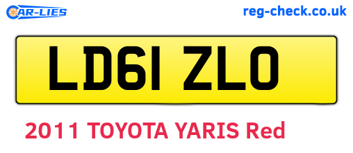 LD61ZLO are the vehicle registration plates.