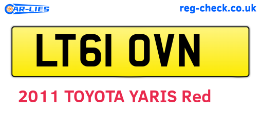 LT61OVN are the vehicle registration plates.