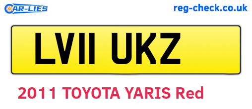 LV11UKZ are the vehicle registration plates.
