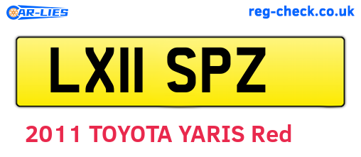 LX11SPZ are the vehicle registration plates.