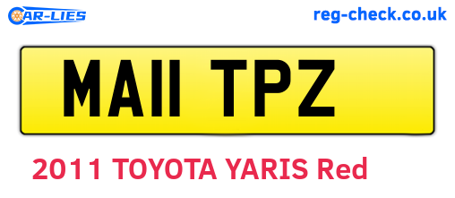 MA11TPZ are the vehicle registration plates.