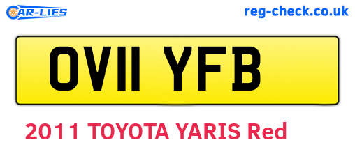 OV11YFB are the vehicle registration plates.