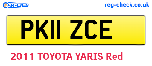 PK11ZCE are the vehicle registration plates.