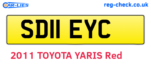 SD11EYC are the vehicle registration plates.