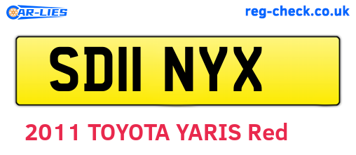 SD11NYX are the vehicle registration plates.