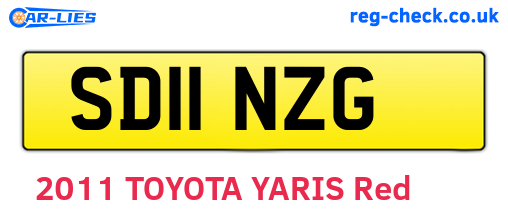 SD11NZG are the vehicle registration plates.