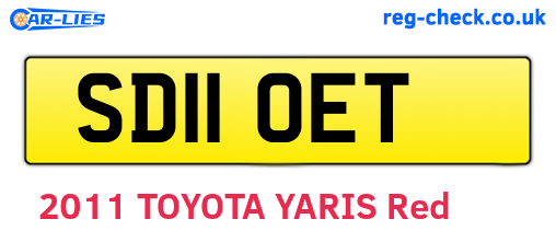 SD11OET are the vehicle registration plates.