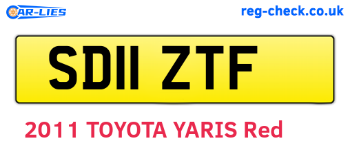 SD11ZTF are the vehicle registration plates.