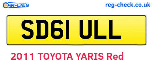 SD61ULL are the vehicle registration plates.