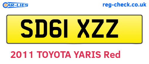 SD61XZZ are the vehicle registration plates.