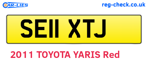 SE11XTJ are the vehicle registration plates.