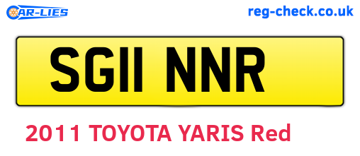 SG11NNR are the vehicle registration plates.