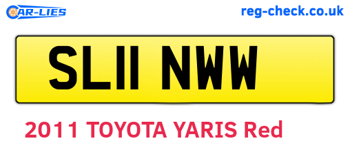 SL11NWW are the vehicle registration plates.