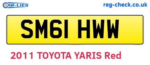 SM61HWW are the vehicle registration plates.