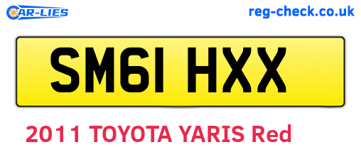 SM61HXX are the vehicle registration plates.