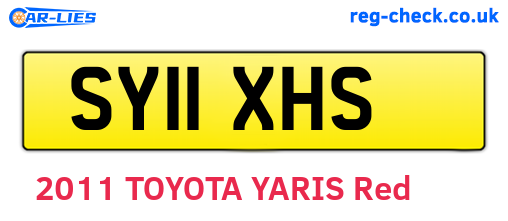 SY11XHS are the vehicle registration plates.
