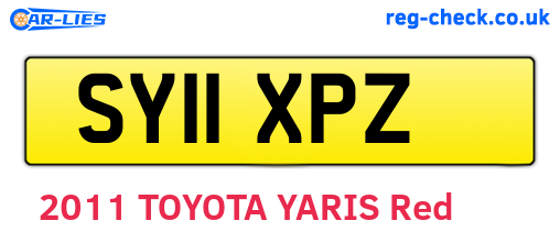 SY11XPZ are the vehicle registration plates.