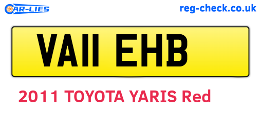 VA11EHB are the vehicle registration plates.