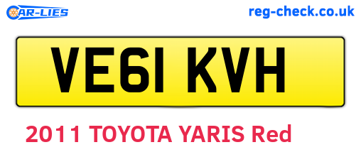 VE61KVH are the vehicle registration plates.