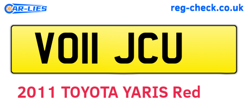 VO11JCU are the vehicle registration plates.