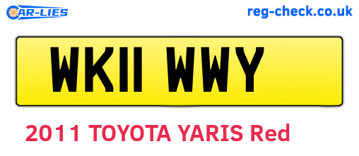 WK11WWY are the vehicle registration plates.